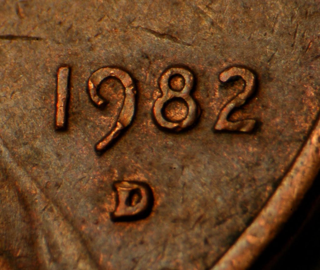 1982-D Small Date Close Up