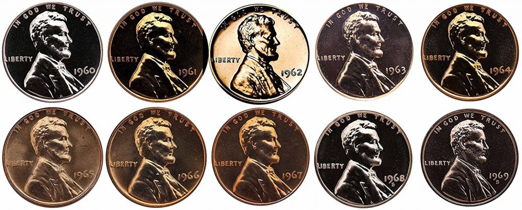 1960-1969 Lincoln Cent Proof Coins