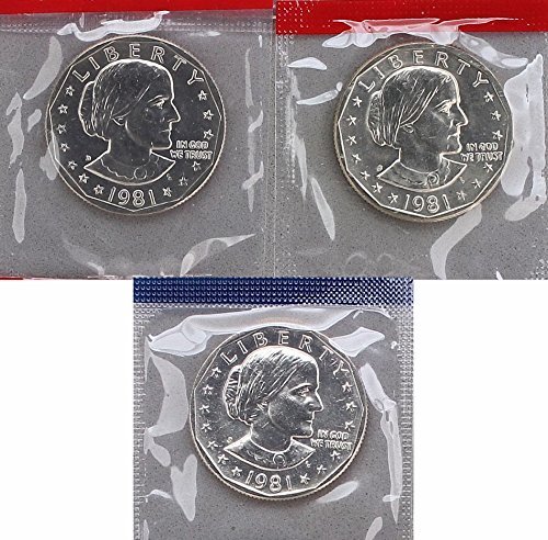 1981 Susan B Anthony 3-coin Set