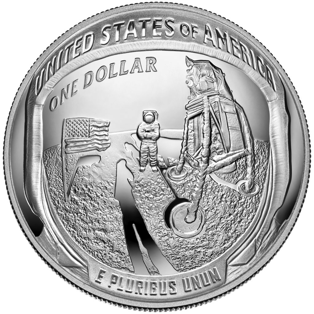 Apollo 11 Commemorative Coin Reverse