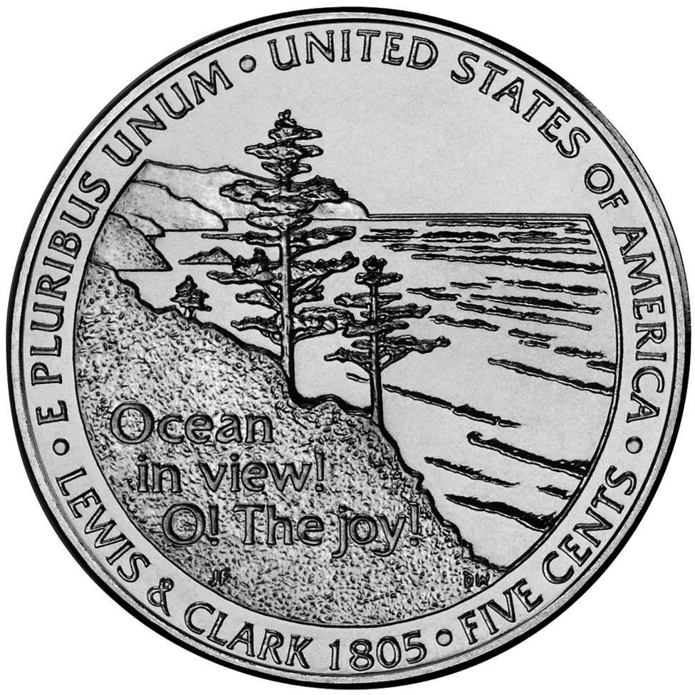 2005 Westward Journey Nickel Series Ocean In View! O! The Joy! Uncirculated Reverse
