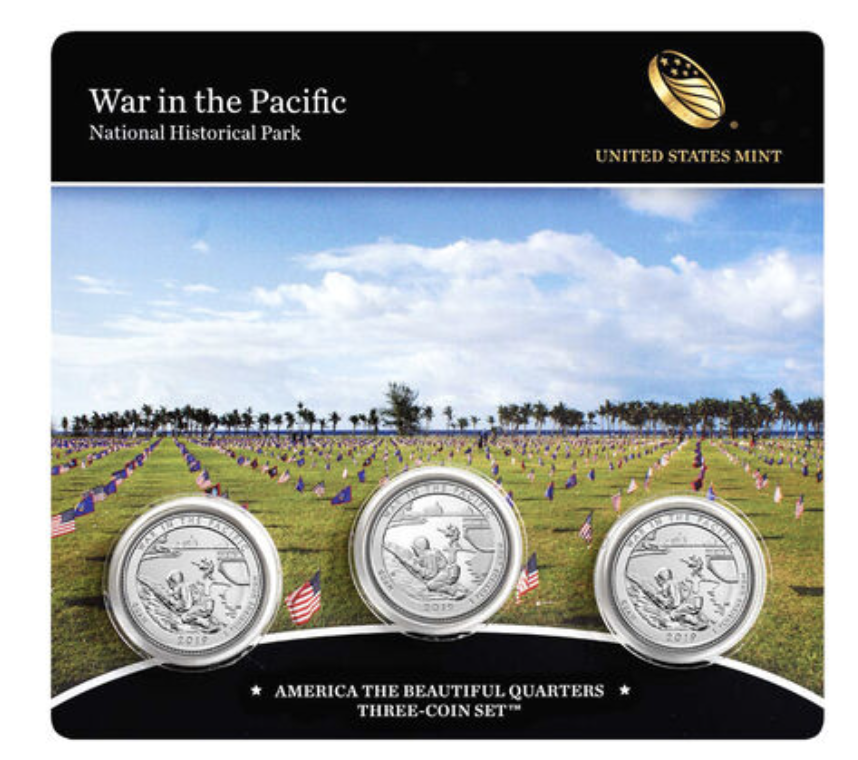 War in the Pacific Historical National Park 3-Coin Set