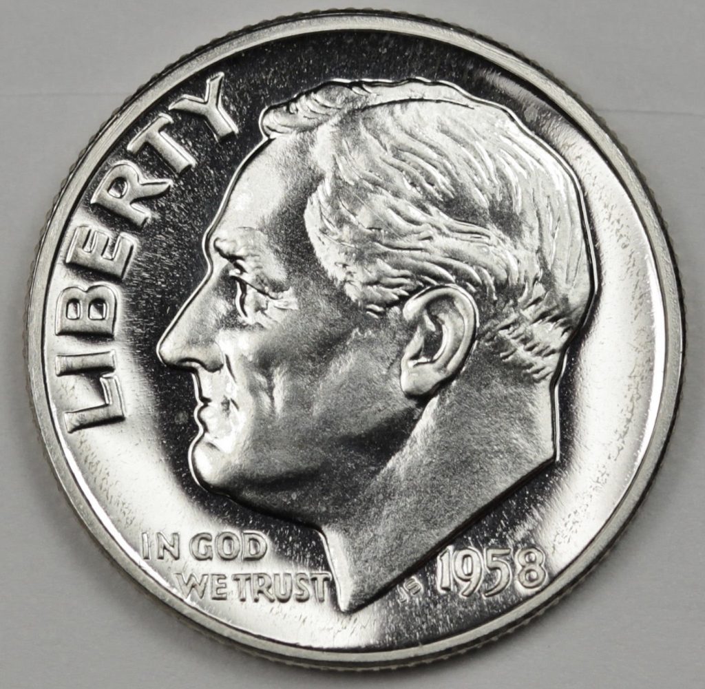 1958 Roosevelt Dime Proof