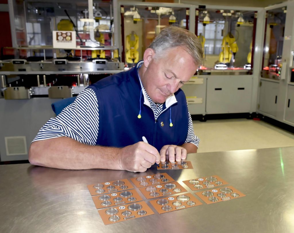 US Mint Director David Ryder Signing 2019 Proof Sets (Image from the United States Mint)