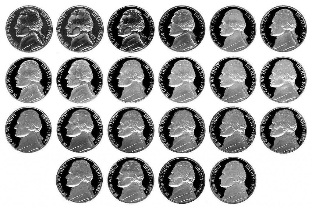 1968-1999 Proof Jefferson Nickel Set