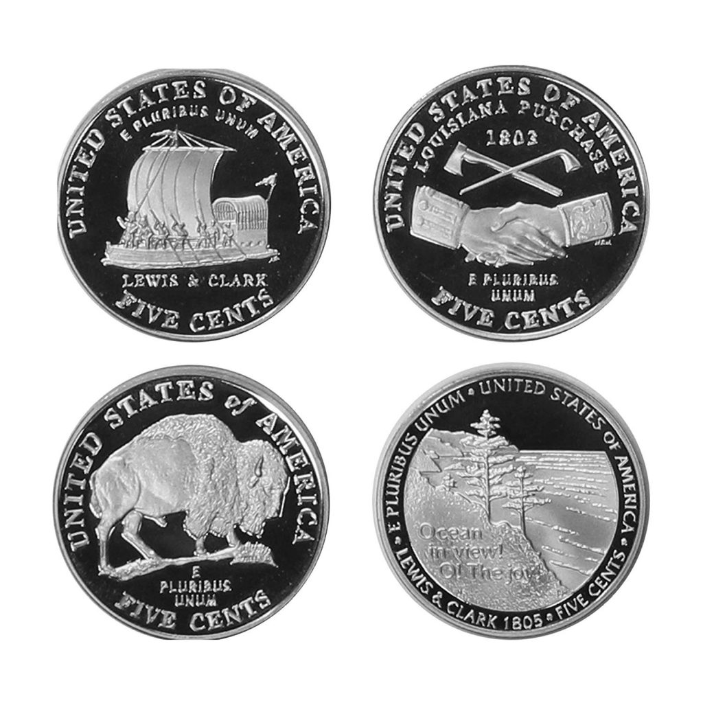 2004-2005 Jefferson Nickel Westward Journey 4-Coin Proof Set Reverse