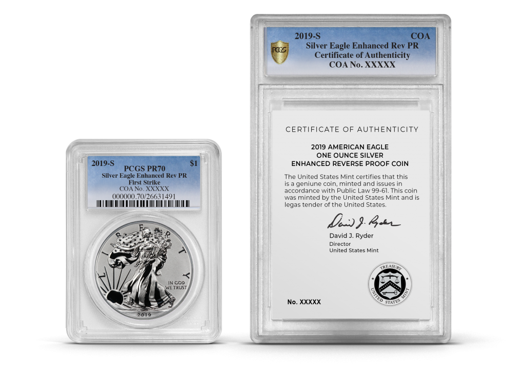 PCGS dual coin and COA encapsulations