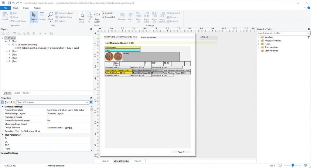 Report Editing Tool