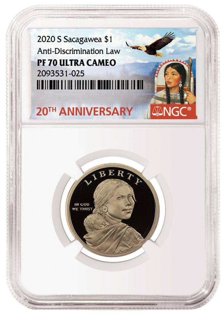 NGC 20th Anniversary Sacagawea Label