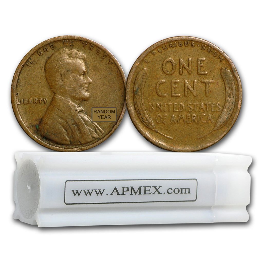 1909-1919 Lincoln Cent Average Circulated Roll