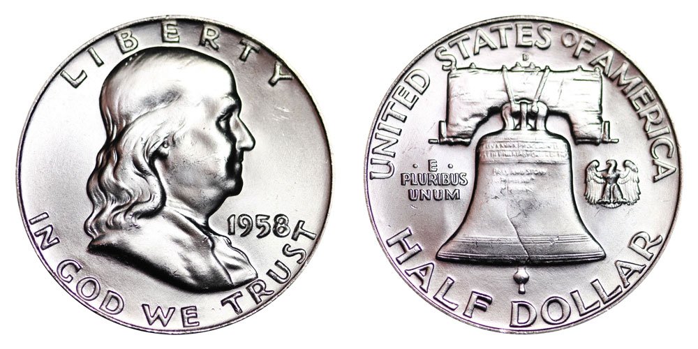 1958-D Franklin Half Dollar