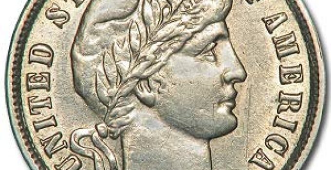 1911 Barber Dime AU-55