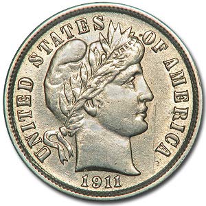 1911 Barber Dime AU-55