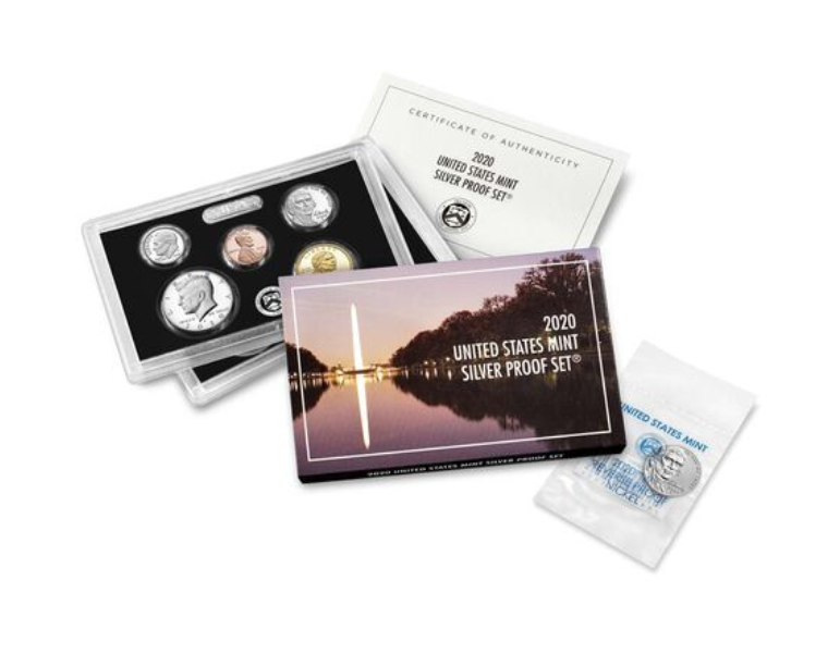2020 Silver Proof Set with 2020-W Jefferson Nickel Reverse Proof