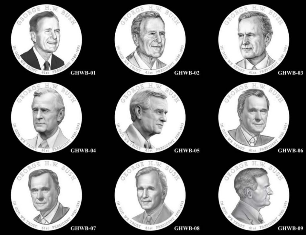 George H.W. Bush Presidential Dollar Design Candidates