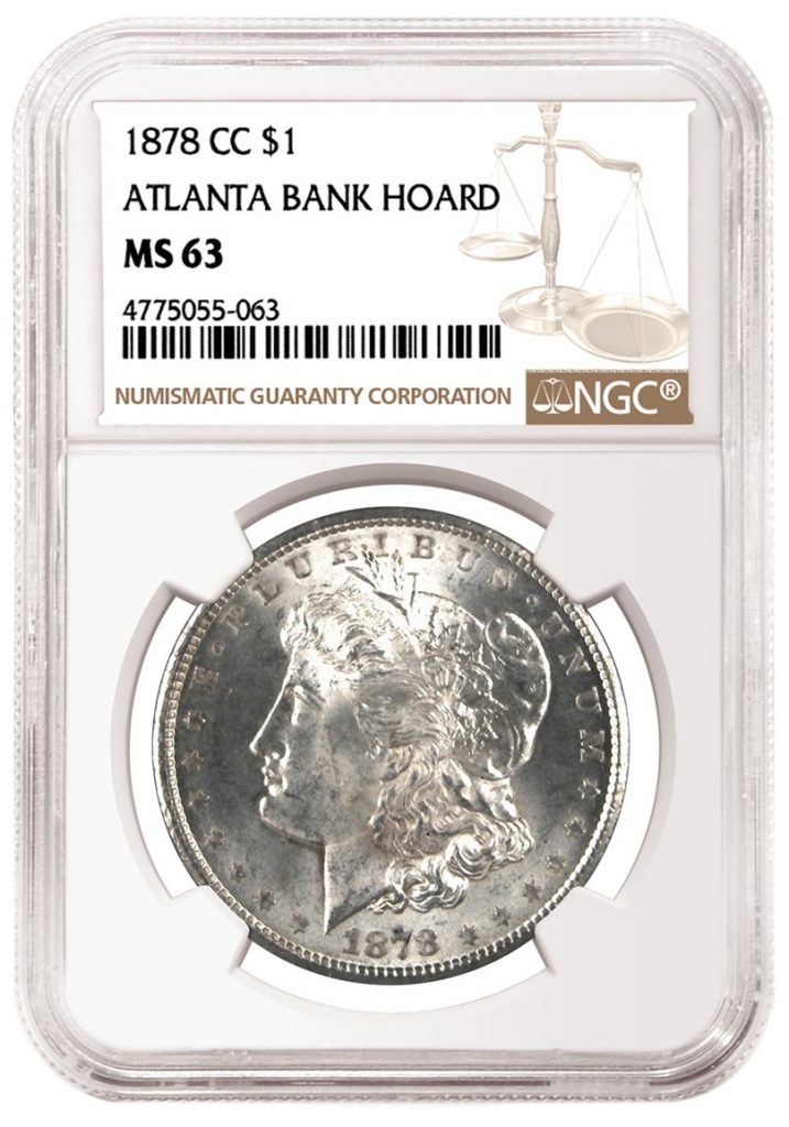 1878 Carson City Morgan - Atlanta Bank Hoard (Image Courtesy of NGC)