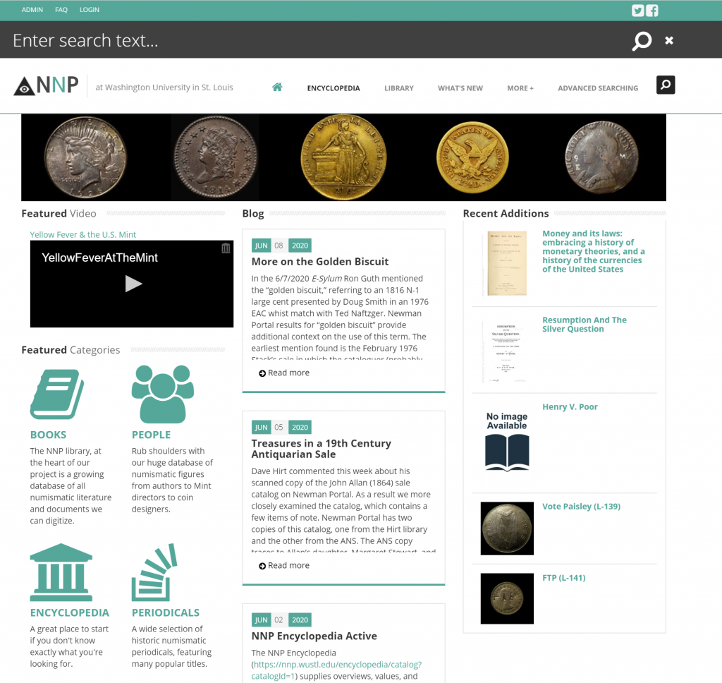 Newman Portal for Numismatic Research