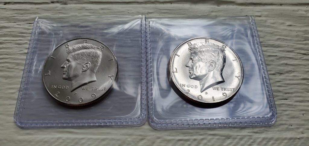 Satin and Regular Finish Kennedy Half Dollar
