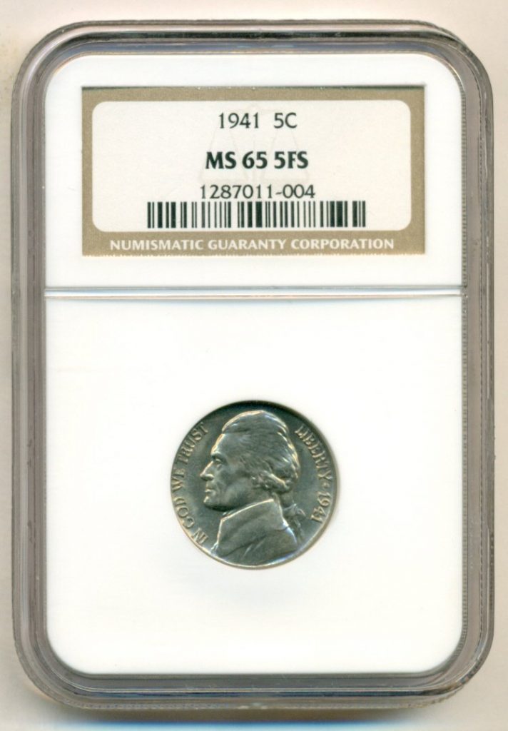 1941 Jefferson Nickel NGC MS65