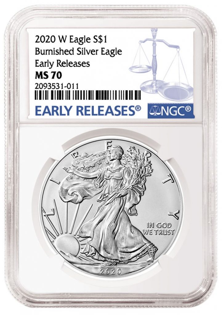Burnished 2020-W American Eagle NGC Early Release Label (Image Courtesy of NGC)