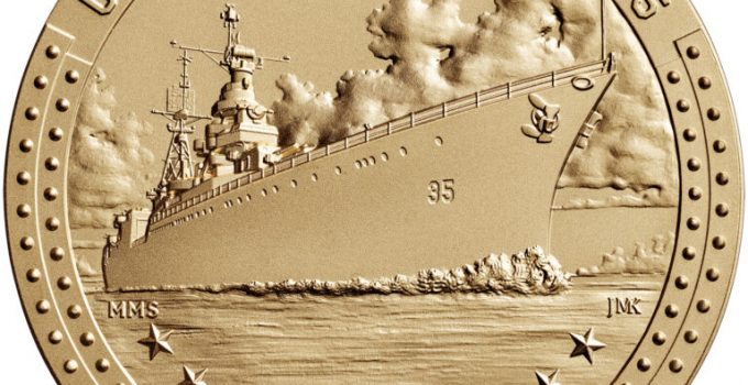 USS Indianapolis Bronze Medal Obverse