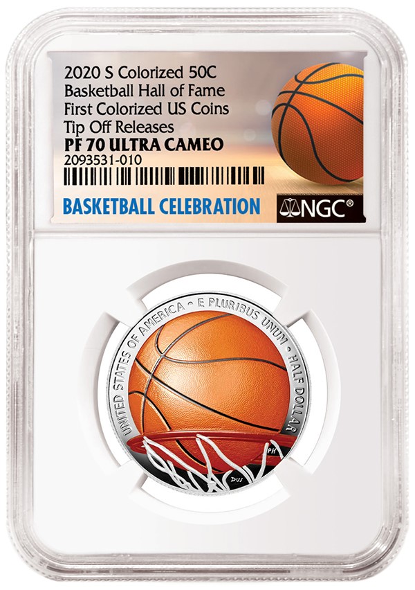 NGC Certified Basketball Hall of Fame First Colorized (Courtesy of NGC)