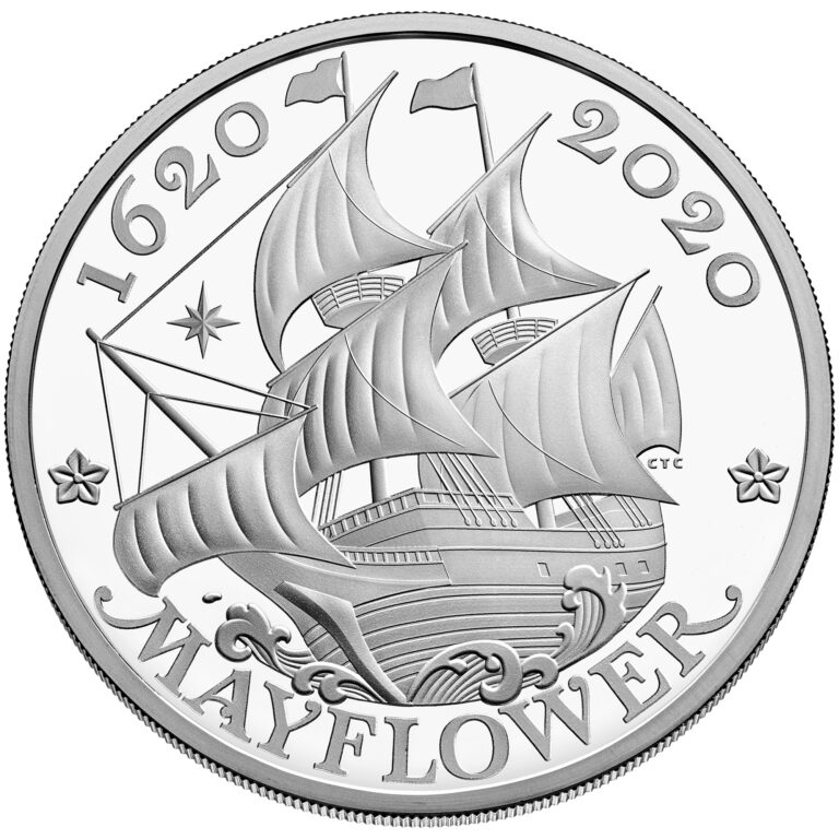 2020 Mayflower 400th Anniversary UK SIlver Coin Reverse (Image Courtesy of The United States Mint)