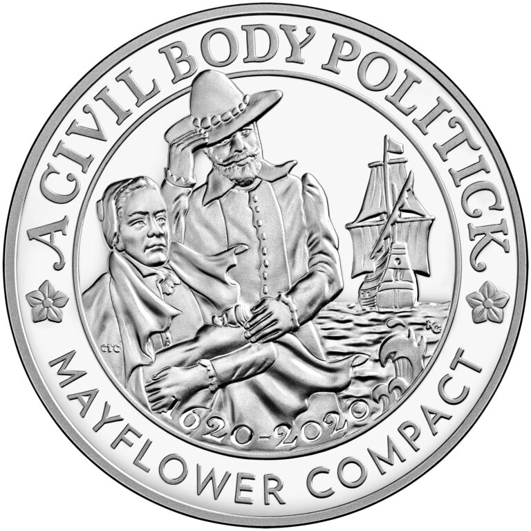2020 Mayflower 400th Anniversary US Silver Medal (Image Courtesy of The United States Mint)