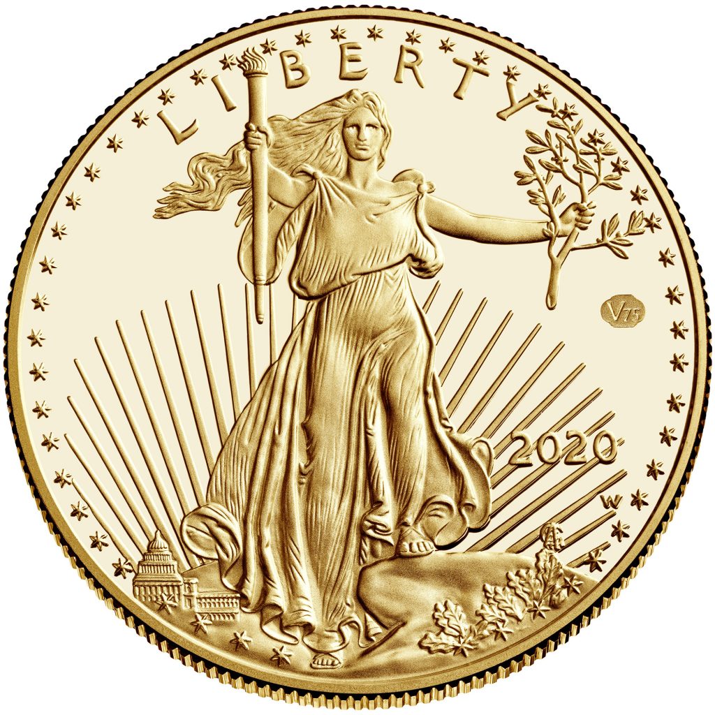 2020-W American Eagle End of World War II Privy Gold (Image Courtesy of The United States Mint)