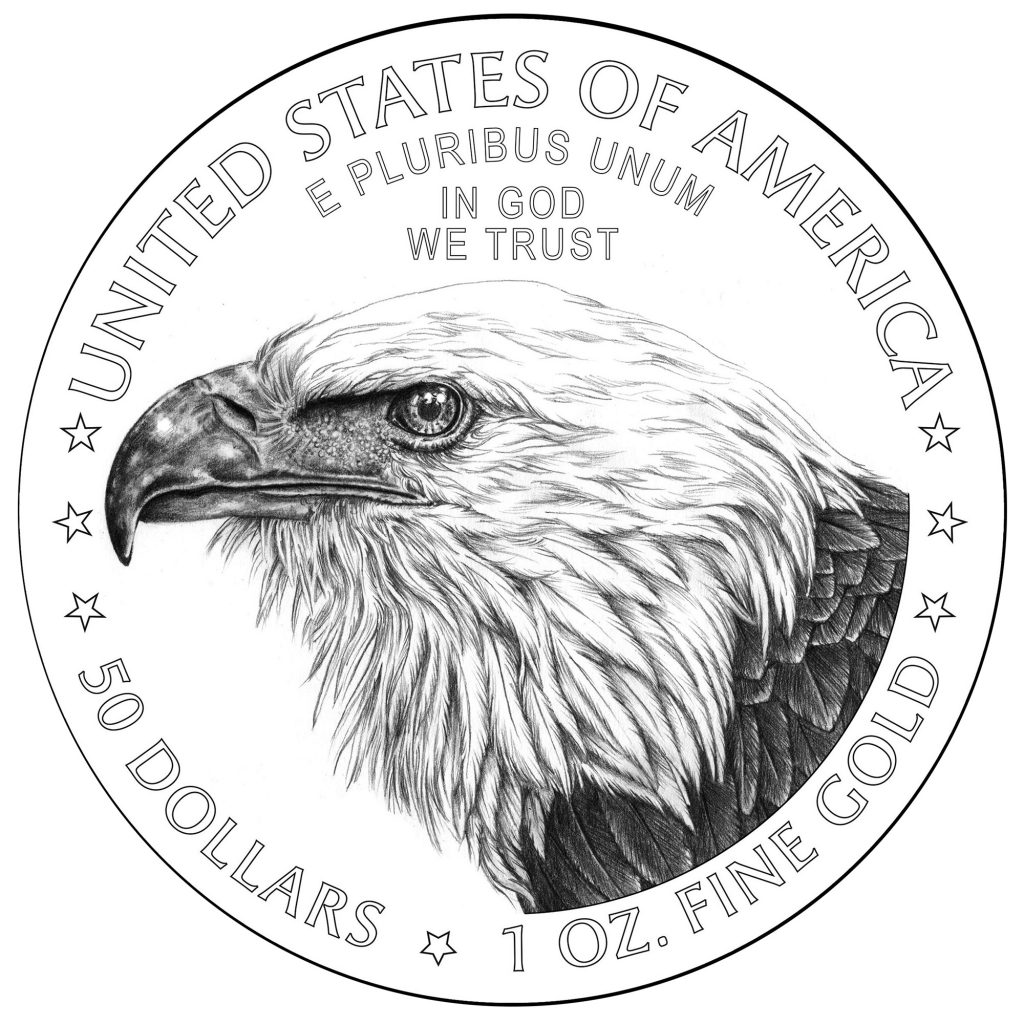 US Mint Releases Line Art of 2021 American Eagle Gold & Silver Coins ...