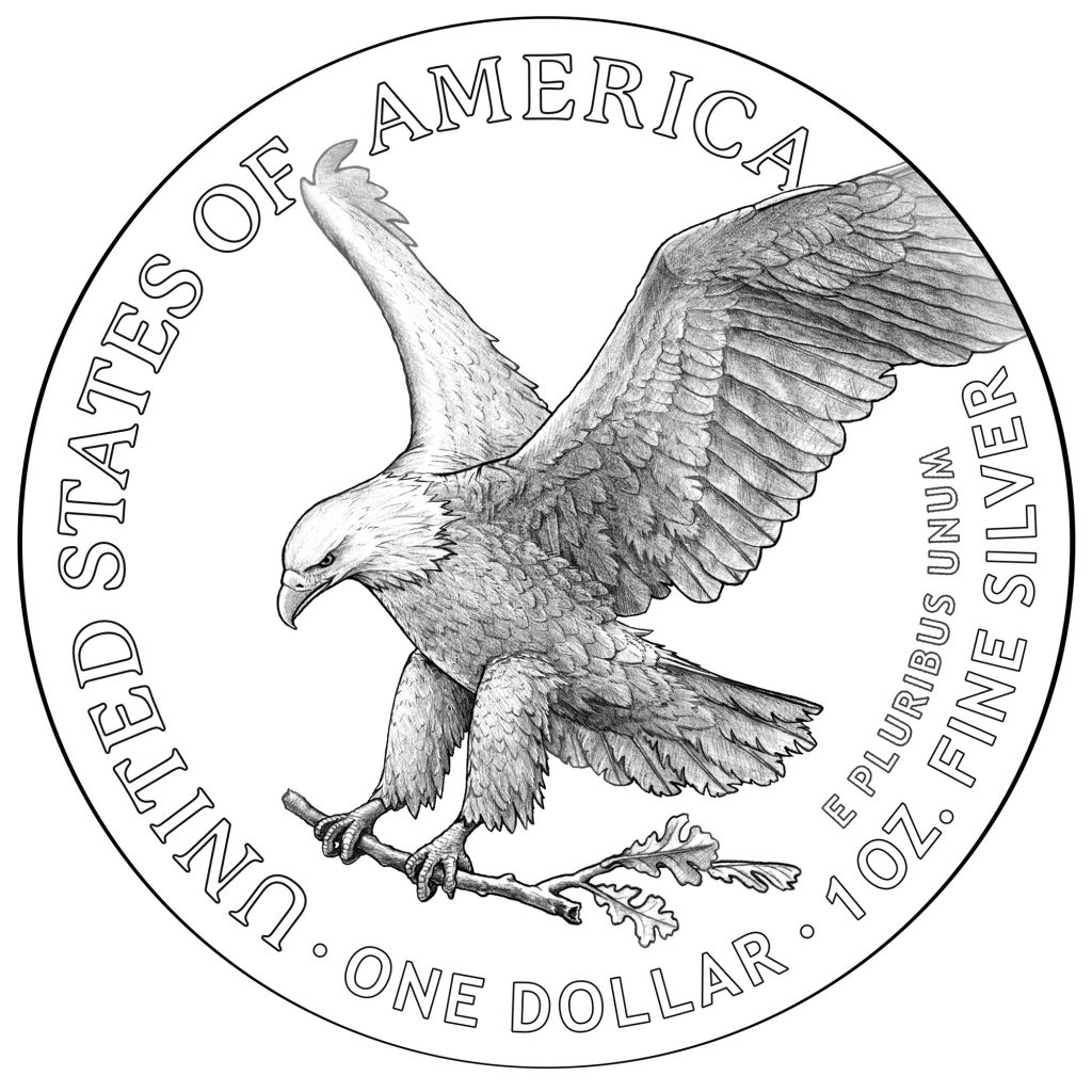 2021 American Eagle Silver Coin Reverse