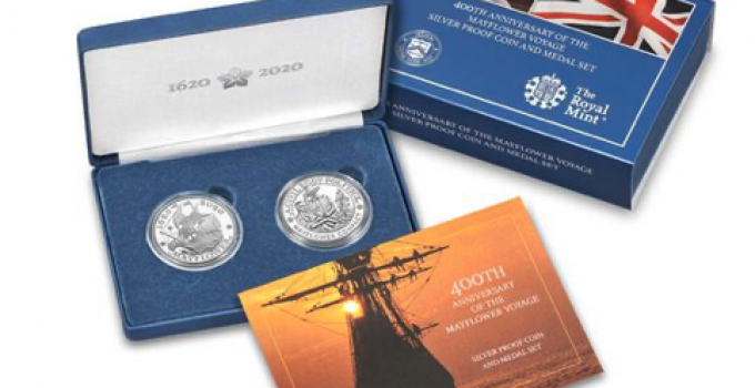 400th Anniversary Mayflower Voyage Silver Proof and Medal Set (Image Courtesty of the United States Mint)
