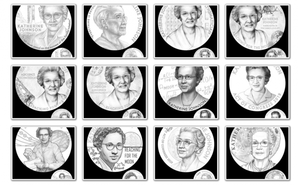 Katherine Johnson Congressional Gold Medal Design Candidates