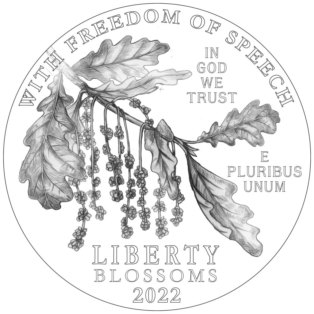 2022 American Eagle Platinum Obverse - Freedom of Speech