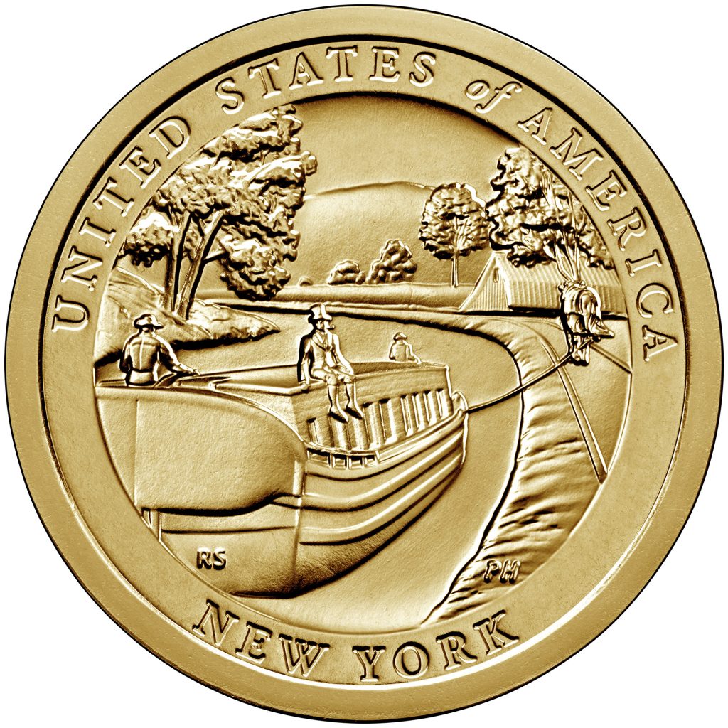 2021 American Innovation Dollar Reverse - New York (Image Courtesy of The United States Mint)