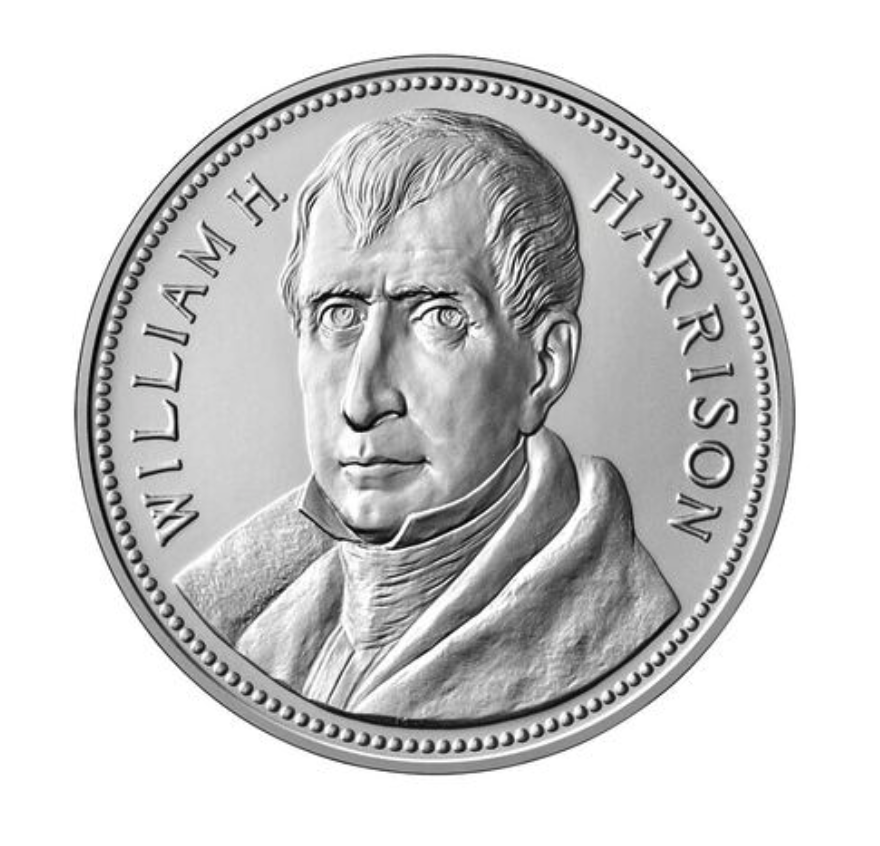 William Henry Harrison Presidential Silver Medal (Image Courtesy of The United States Mint)