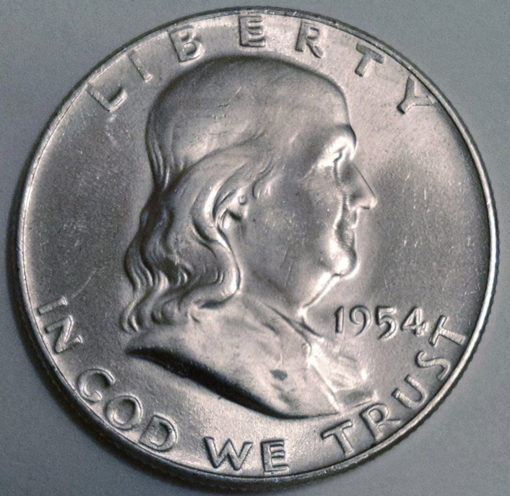 1954 Franklin Half Dollar Obverse